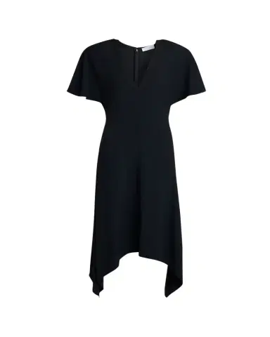Stella McCartney V-Neck Short-Sleeve Handkerchief Midi Dress | Thumbnail 1 Stella McCartney V-Neck Short-Sleeve Handkerchief Midi Dress | Thumbnail 1