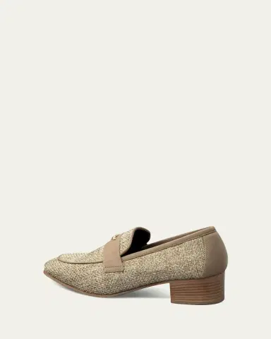 Bougeotte 35mm Raffia Block-Heel Loafers | Thumbnail 2 Bougeotte 35mm Raffia Block-Heel Loafers | Thumbnail 2