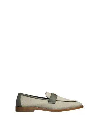 Bougeotte Linen and Leather Loafers | Thumbnail 1 Bougeotte Linen and Leather Loafers | Thumbnail 1