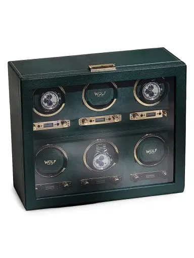 Wolf British Racing Green 6-Piece Watch Winder | Thumbnail 2 Wolf British Racing Green 6-Piece Watch Winder | Thumbnail 2