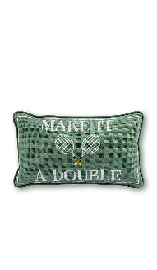 Furbish Studio Make It A Double Needlepoint Pillow