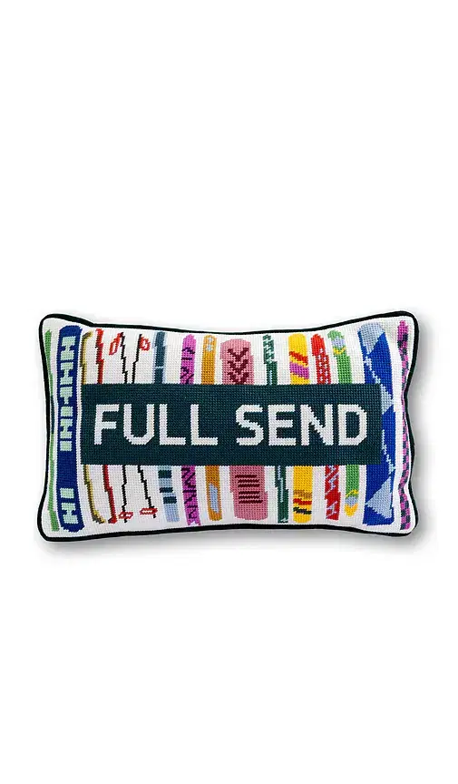 Furbish Studio Full Send Needlepoint Pillow
