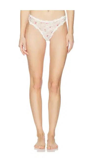 SKIMS Stretch Lace Dipped Thong | Thumbnail 1 SKIMS Stretch Lace Dipped Thong | Thumbnail 1