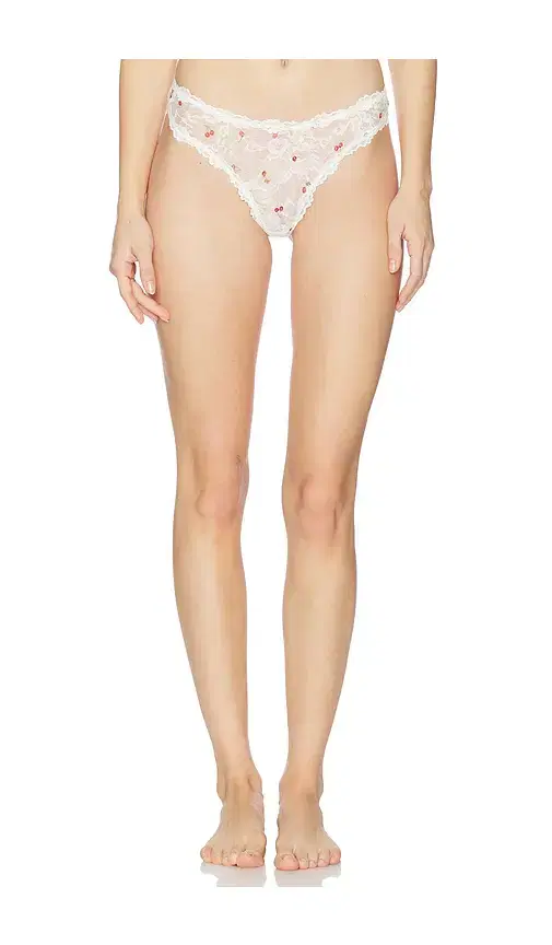 Stretch Lace Dipped Thong