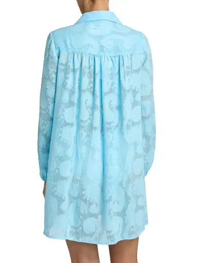 Lilly Pulitzer Women's Sadira Cover-Up Shirtdress - Blue Multi - Size Large | Thumbnail 4 Lilly Pulitzer Women's Sadira Cover-Up Shirtdress - Blue Multi - Size Large | Thumbnail 4