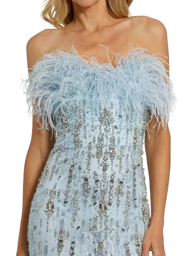 Mac Duggal Women's Evening Feather Strapless Gown | Thumbnail 3 Mac Duggal Women's Evening Feather Strapless Gown | Thumbnail 3