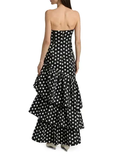 Cara Cara Women's Sonoma Strapless Polka Dot Ruffle Maxi Dress | Thumbnail 5