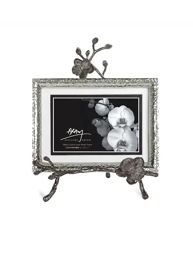 Black Orchid Easel Convertible Frame - Silver 5 x 7