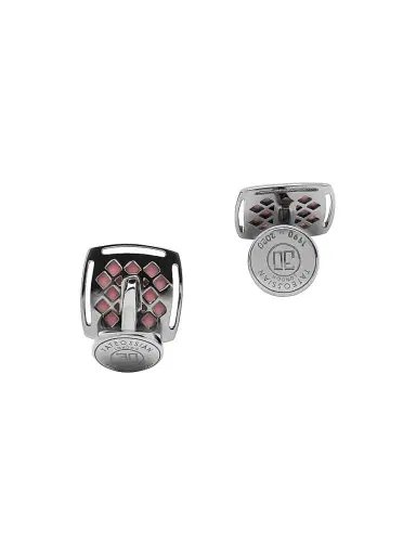 Tateossian Men's Mother-of-Pearl, Agate & Sterling Silver Art Deco Mosaic Cufflinks - Red | Thumbnail 3 Tateossian Men's Mother-of-Pearl, Agate & Sterling Silver Art Deco Mosaic Cufflinks - Red | Thumbnail 3