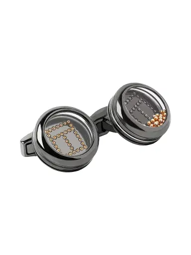 Tateossian Men's Play-Time Solitaire Brass Cufflinks | Thumbnail 1 Tateossian Men's Play-Time Solitaire Brass Cufflinks | Thumbnail 1