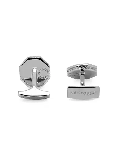 Tateossian Men's Black Rhodium-Plated Sterling Silver & Sapphire Octagon Cufflinks | Thumbnail 3 Tateossian Men's Black Rhodium-Plated Sterling Silver & Sapphire Octagon Cufflinks | Thumbnail 3