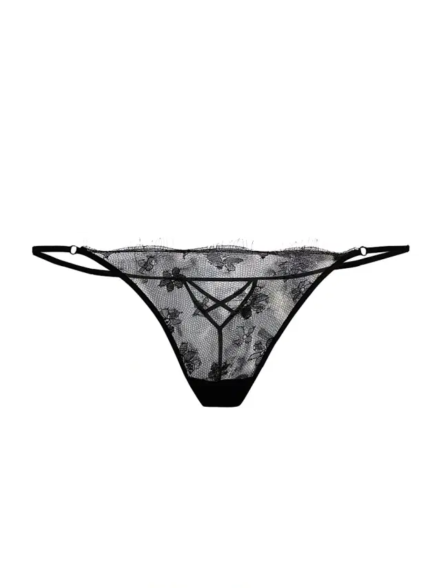 Women's All Over Lace Panty - Black