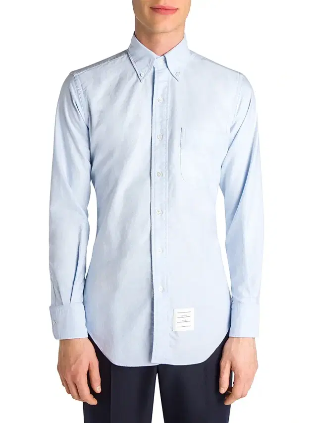 Solid Button-Down Shirt - Light Blue
