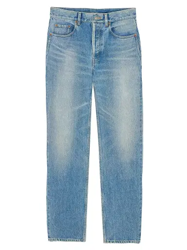 Saint Laurent Men's Mick Long Jeans in Denim - Indigo Ocean - Size 29 | Thumbnail 1 Saint Laurent Men's Mick Long Jeans in Denim - Indigo Ocean - Size 29 | Thumbnail 1