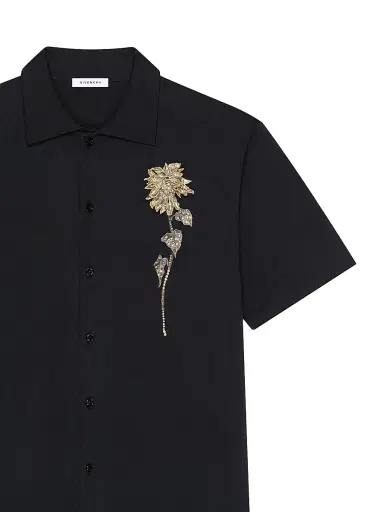 Givenchy Men's Embellished Shirt in Cotton Knit - Black - Size XXL | Thumbnail 3 Givenchy Men's Embellished Shirt in Cotton Knit - Black - Size XXL | Thumbnail 3
