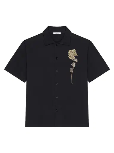 Givenchy Men's Embellished Shirt in Cotton Knit - Black - Size XXL | Thumbnail 1 Givenchy Men's Embellished Shirt in Cotton Knit - Black - Size XXL | Thumbnail 1