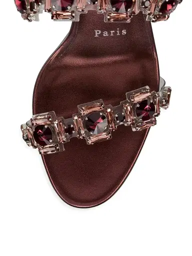Christian Louboutin Women's Just Jewel 85MM Leather Sandals | Thumbnail 4 Christian Louboutin Women's Just Jewel 85MM Leather Sandals | Thumbnail 4