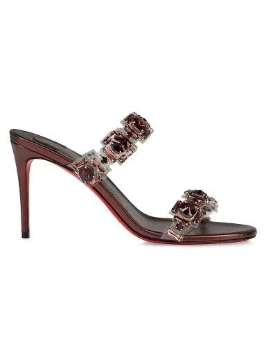 Christian Louboutin Women's Just Jewel 85MM Leather Sandals | Thumbnail 1 Christian Louboutin Women's Just Jewel 85MM Leather Sandals | Thumbnail 1