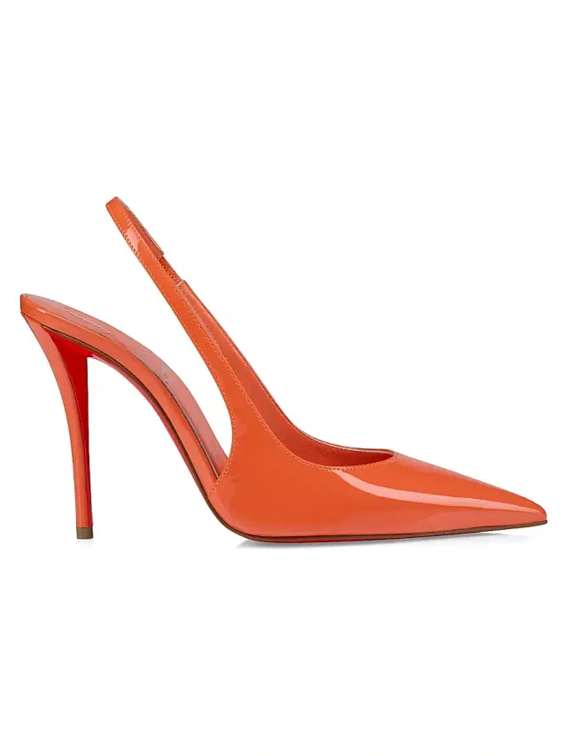 Women's Miss Z Patent Leather 0MM Sling Back Pumps - Caruzo