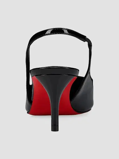 Christian Louboutin Women's Miss Z Patent Calf Leather 60MM Slingback Pumps - Black - Size 11.5 | Thumbnail 3 Christian Louboutin Women's Miss Z Patent Calf Leather 60MM Slingback Pumps - Black - Size 11.5 | Thumbnail 3