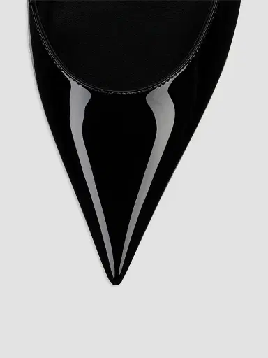 Christian Louboutin Women's Miss Z Patent Calf Leather 60MM Slingback Pumps - Black - Size 11.5 | Thumbnail 4 Christian Louboutin Women's Miss Z Patent Calf Leather 60MM Slingback Pumps - Black - Size 11.5 | Thumbnail 4