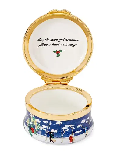 Halcyon Days 2024 Christmas Carolers at St. Paul's Enamel Box | Thumbnail 2 Halcyon Days 2024 Christmas Carolers at St. Paul's Enamel Box | Thumbnail 2