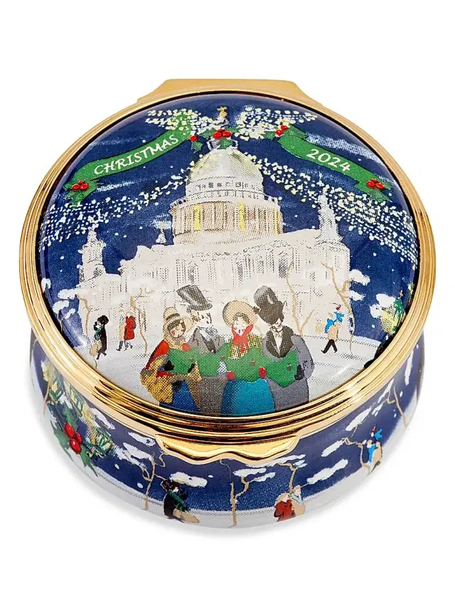 Halcyon Days 2024 Christmas Carolers at St. Paul's Enamel Box