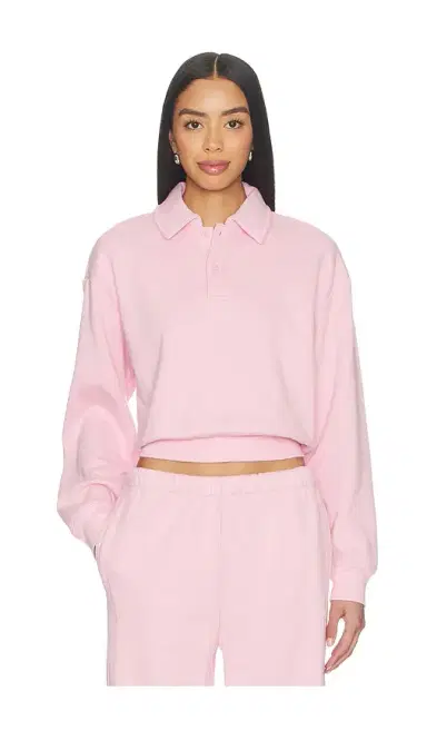 Skims Cotton Fleece Polo Sweatshirt | Thumbnail 1 Skims Cotton Fleece Polo Sweatshirt | Thumbnail 1