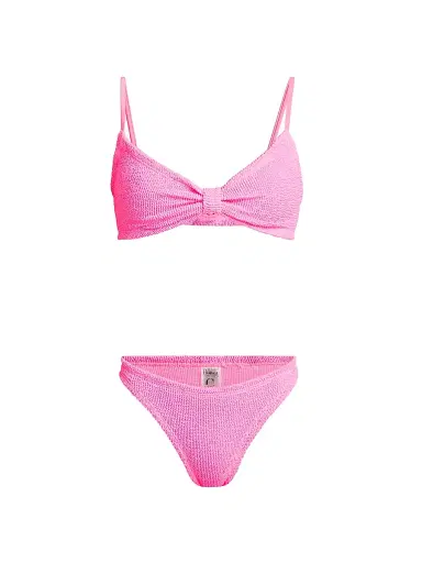 Hunza G Women's Alicia Textured Knit Bikini - Bubblegum | Thumbnail 1