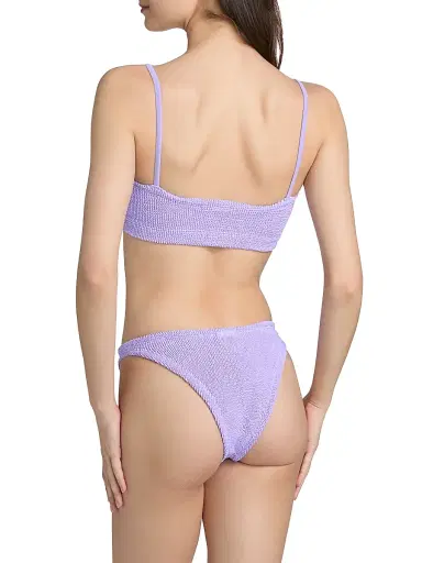 Hunza G Women's Gigi Knitted Bikini - Lilac | Thumbnail 4
