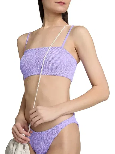 Hunza G Women's Gigi Knitted Bikini - Lilac | Thumbnail 5