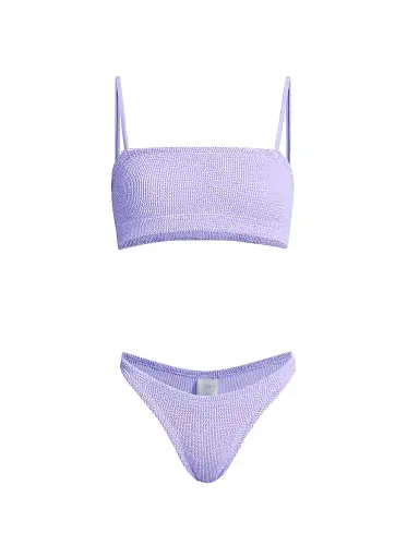 Hunza G Women's Gigi Knitted Bikini - Lilac | Thumbnail 1