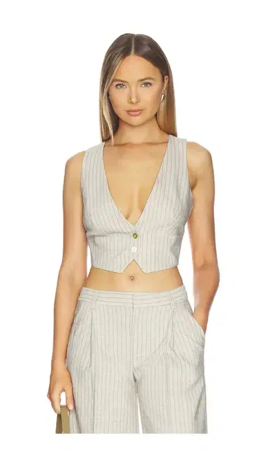 L'Agence Devony Plunge Neck Vest | Thumbnail 1 L'Agence Devony Plunge Neck Vest | Thumbnail 1