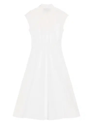 Valentino Garavani Women's Embroidered Poplin Midi Dress - White - Size 2 | Thumbnail 2