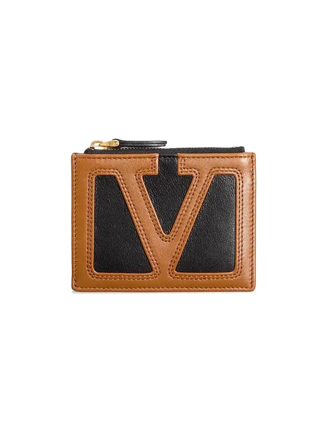 Men's Viva Superstar Nappa Leather Cardholder - Black Spice