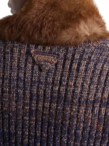 Prada Women's Shearling Collar - Brown | Thumbnail 3