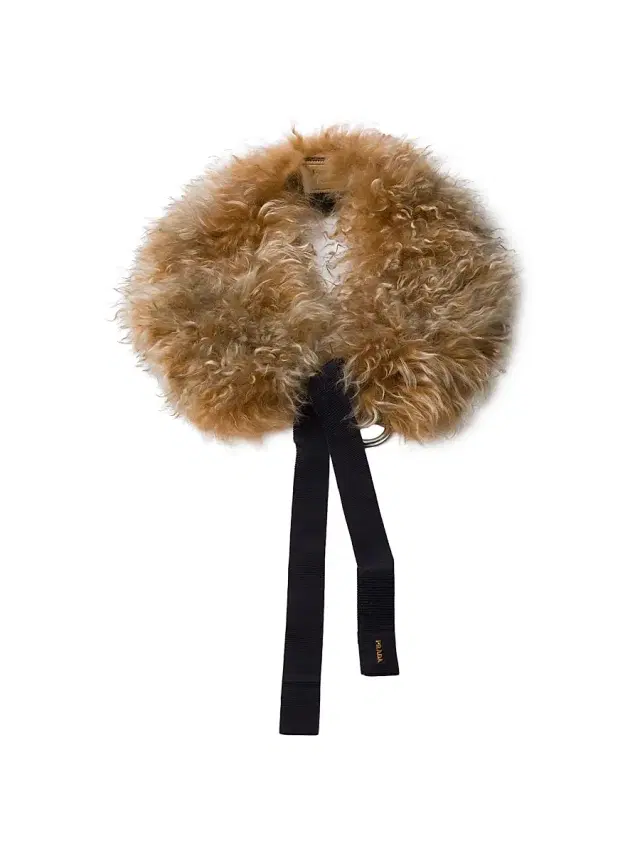 Women's Shearling Collar - Beige Khaki