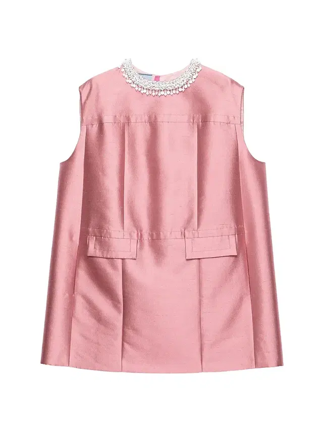 Prada Women's Embroidered Double Shantung Dress - Pink