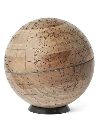 Brunello Cucinelli Walnut Wood and Krion Globe | Thumbnail 1