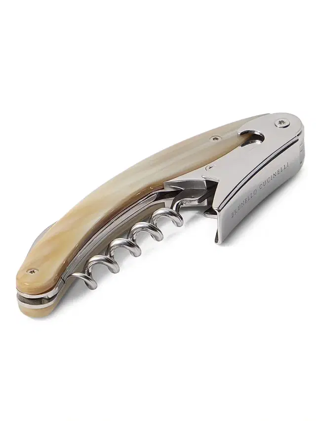 Brunello Cucinelli Buffalo Horn and Steel Corkscrew - Natural Horn