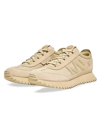 Moncler Men's Pacey2 Sneakers in Suede and Nubuck - Light Beige - Size 13 | Thumbnail 2 Moncler Men's Pacey2 Sneakers in Suede and Nubuck - Light Beige - Size 13 | Thumbnail 2