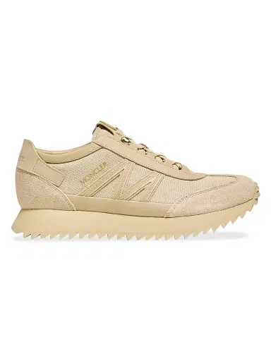 Moncler Men's Pacey2 Sneakers in Suede and Nubuck - Light Beige - Size 13 | Thumbnail 1 Moncler Men's Pacey2 Sneakers in Suede and Nubuck - Light Beige - Size 13 | Thumbnail 1
