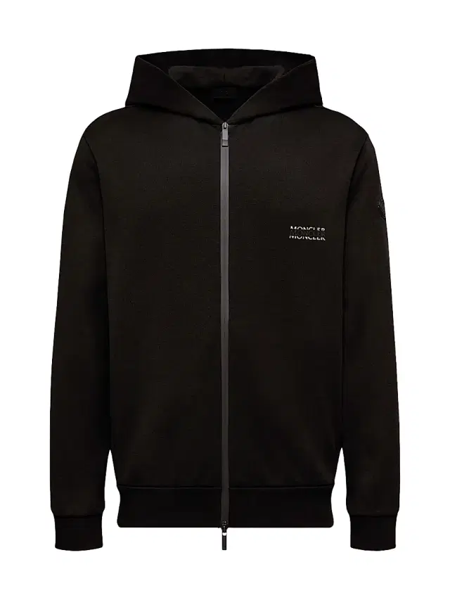 Moncler Men's Zip-Up Hooded Sweatshirt in Cotton Fleece - Black