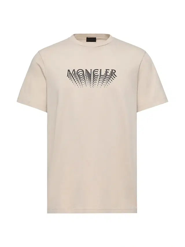 Moncler Men's Crewneck T-Shirt in Cotton Jersey - Light Beige