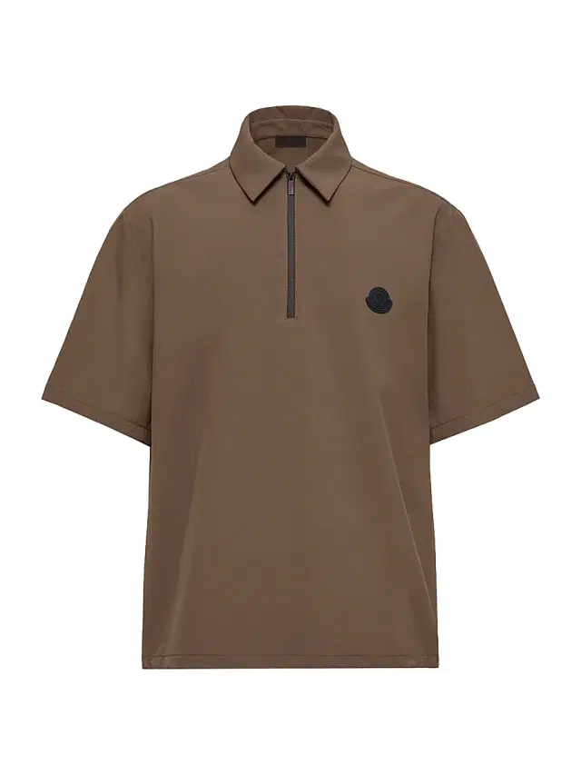 Moncler Men's Half-Zip Polo Shirt - Brown