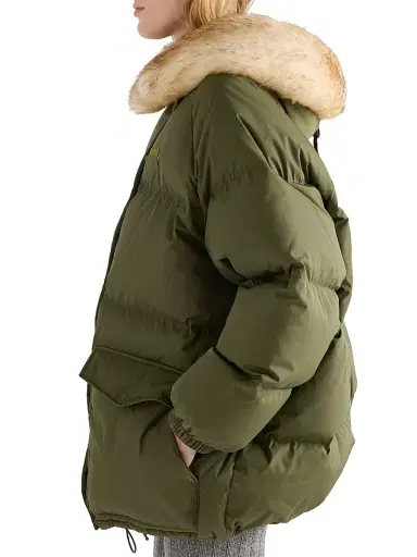 Prada Women's Nylon Down Coat - Green | Thumbnail 3 Prada Women's Nylon Down Coat - Green | Thumbnail 3