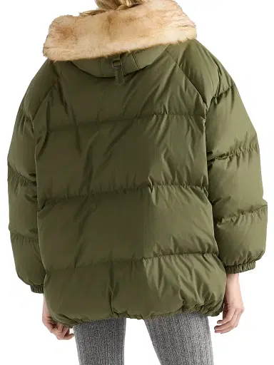 Prada Women's Nylon Down Coat - Green | Thumbnail 4 Prada Women's Nylon Down Coat - Green | Thumbnail 4