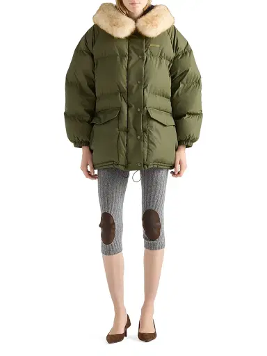 Prada Women's Nylon Down Coat - Green | Thumbnail 6 Prada Women's Nylon Down Coat - Green | Thumbnail 6