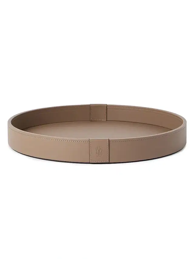Brunello Cucinelli Wooden Tray with Leather Cover - Cigar