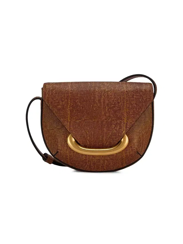 Wandler Women's  Veneto Leather Crossbody Bag - Tabacco Lizzard